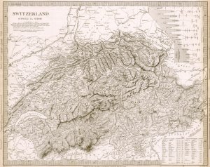 Photo carte suisse 1838