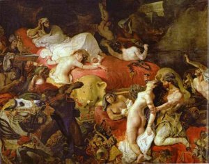 Photo Eugene Delacroix. The Death of Sardanapalus