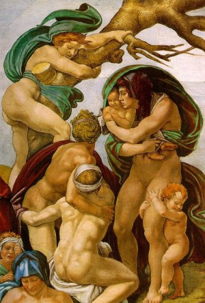 Photo Michelangelo 1475-1564 - The Flood